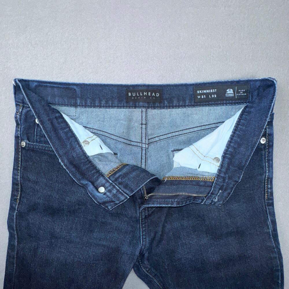 Bullhead Denim Co Skinniest Jeans Men’s 31x32 Dark Wash Stretch Skinny Fit